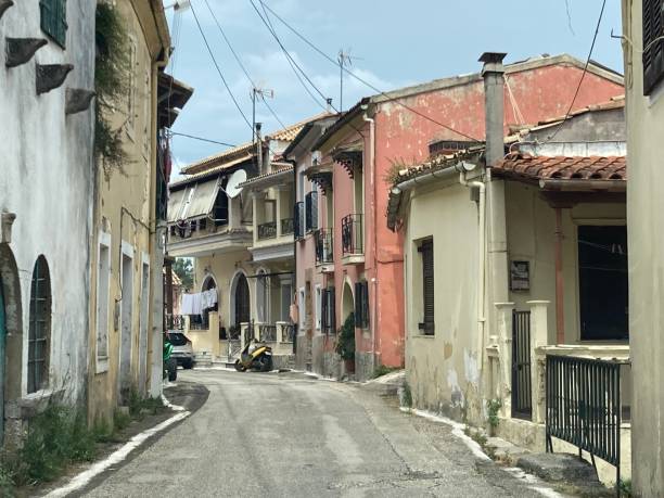 istock Greece- Corfou - sinarades old village 1402810115
