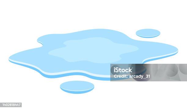 Water Spill On A Floor Puddle Isometric Vector Cartoon Stock Illustration -  Download Image Now - iStock