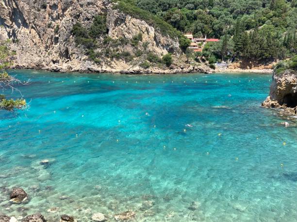 istock Greece - corfu- Paleokastritsa village and beaches 1402820255