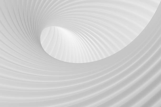 3d white background of wavy fabric walls as an architectural concept, empty space for advertising, photo wallpaper, cover for a presentation on the theme of a modern city. 3d rendering