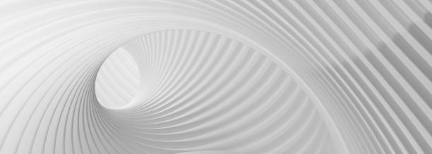 istock 3d white background of wavy smooth surfaces as an architectural concept, empty space for advertising, photo wallpaper, cover for a presentation on the theme of a modern city. 3d rendering 1402827322