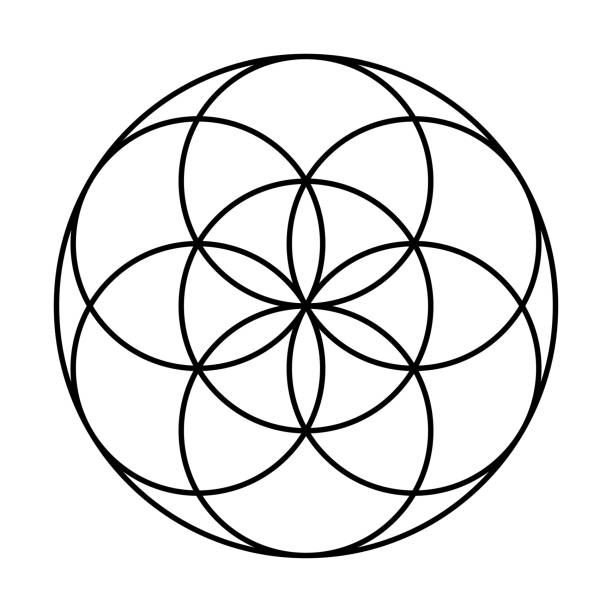 seed of life with protective coat, preform of the flower of life - coating outer layer 幅插畫檔、美工圖案、卡通及圖標