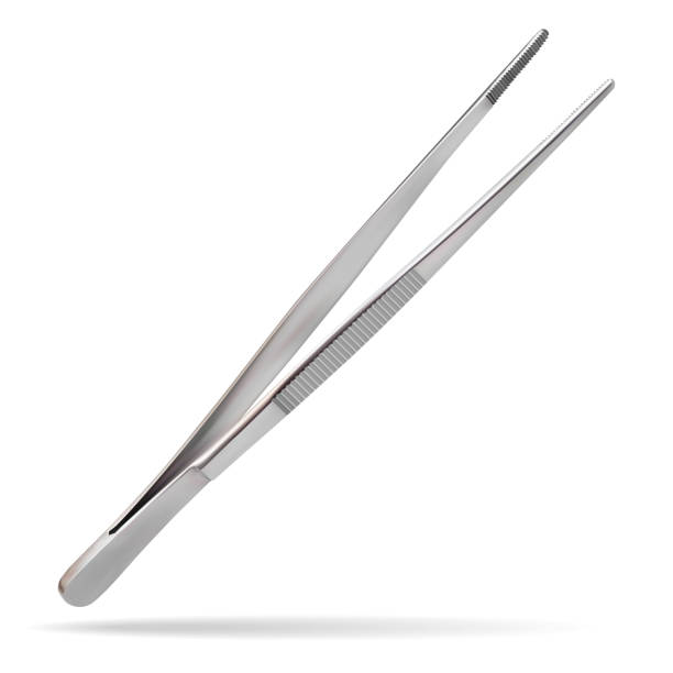 istock Forceps. Medical surgical hand tool. Medicine and health. Isolated object on white background. Vector illustrations 1402840876