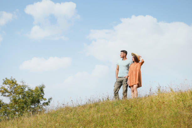 Free Stock Photo of Couple Standing on Hill | Download Free Images and ...