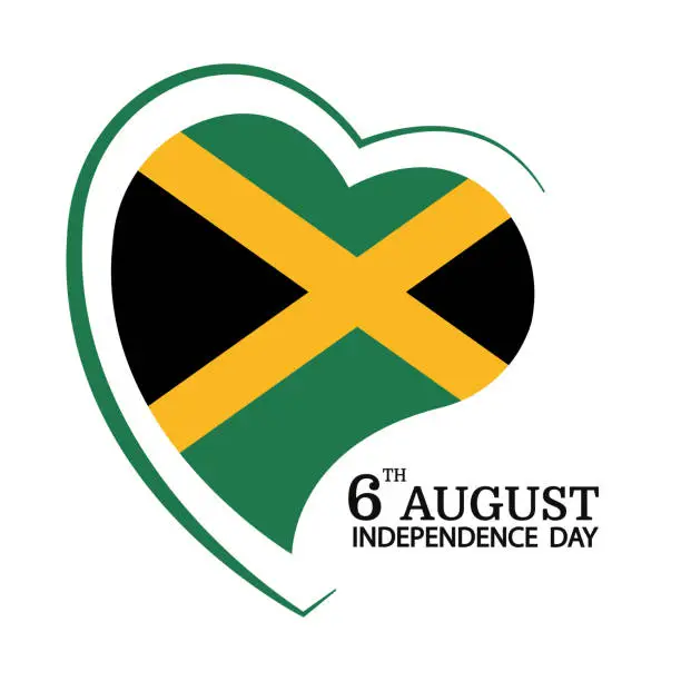 Vector illustration of Jamaica Independence Day.
