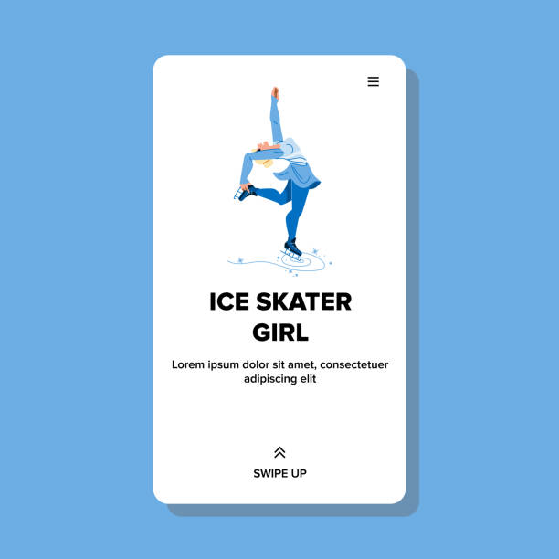 ilustraciones, imágenes clip art, dibujos animados e iconos de stock de patinadora sobre hielo chica vector - axel