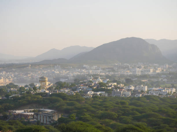 istock Pushkar City landscape Aerial View from Mountain 1402845426