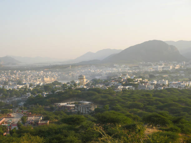 istock Pushkar City landscape Aerial View from Mountain 1402845448