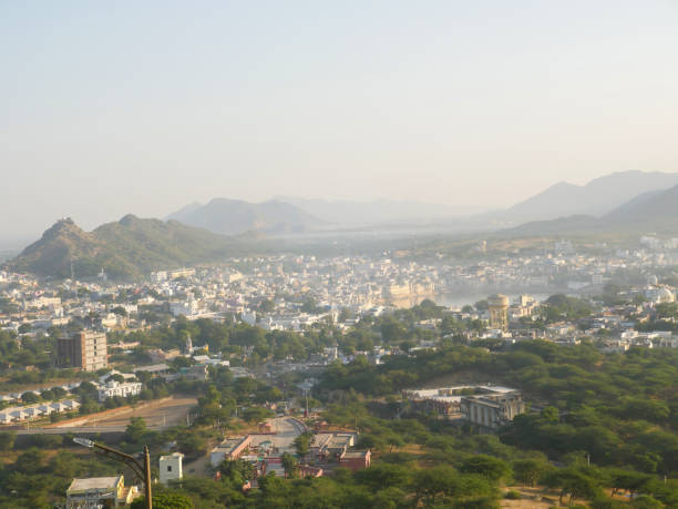 istock Pushkar City landscape Aerial View from Mountain 1402847338