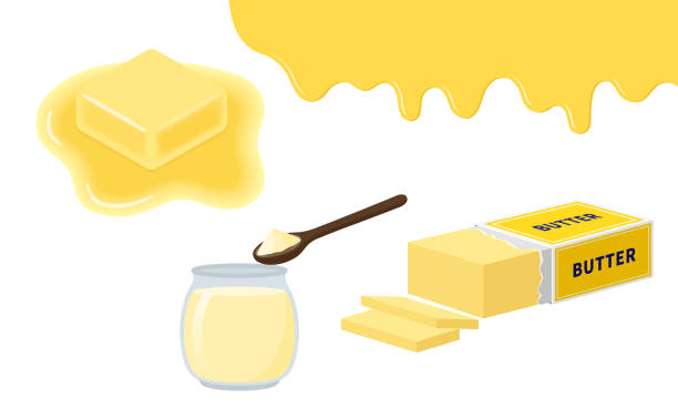 масло - butter stock illustrations