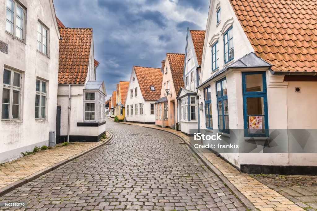 Small streets in the outskirt of Aabenraa in southern part of Denmark Architecture Stock Photo