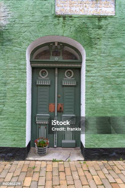 Traditional Door In Aabenraa In Southern Part Of Denmark Stock Photo - Download Image Now