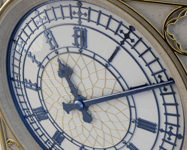 istock Antique Iron and Glass Tower Clock 1402853225