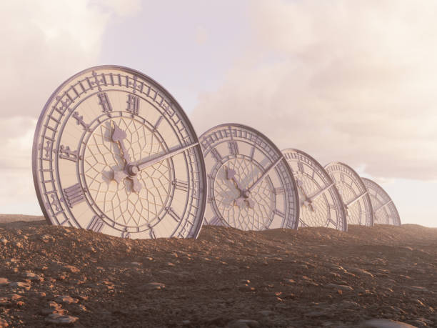 istock Antique Clocks In The Desert 1402854229