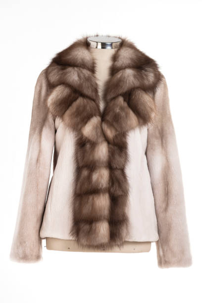 istock Expensive fur coats collection on a mannequin. 1402857381