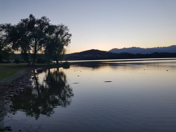 Sunset on Candia Lake.