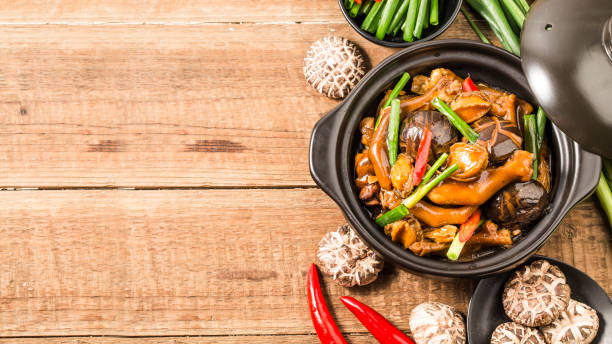istock Chinese food: a plate of braised goose paw 1402863592