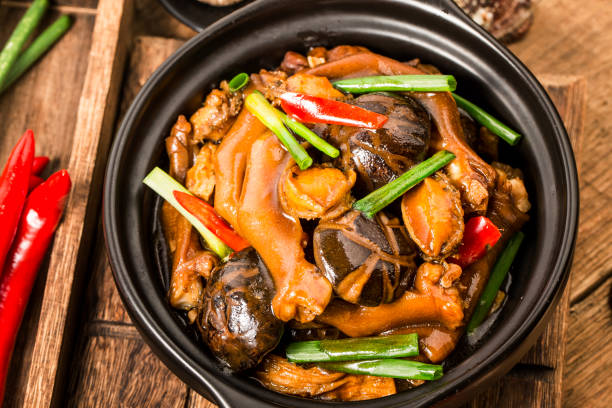istock Chinese food: a plate of braised goose paw 1402863693