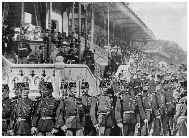 istock Antique photo: Grand Prix De Paris, Longchamp, Presidential Tribune 1402868760