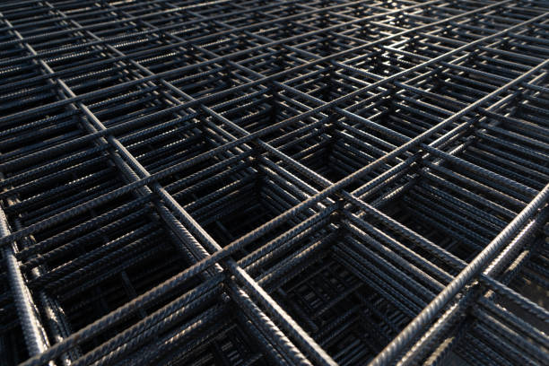 istock The rebar is bonded with steel wire for use as a construction infrastructure. Which part of the rebar has rusted due to chemical reactions. 1402869915