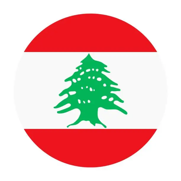 Vector illustration of National Flag of Lebanon