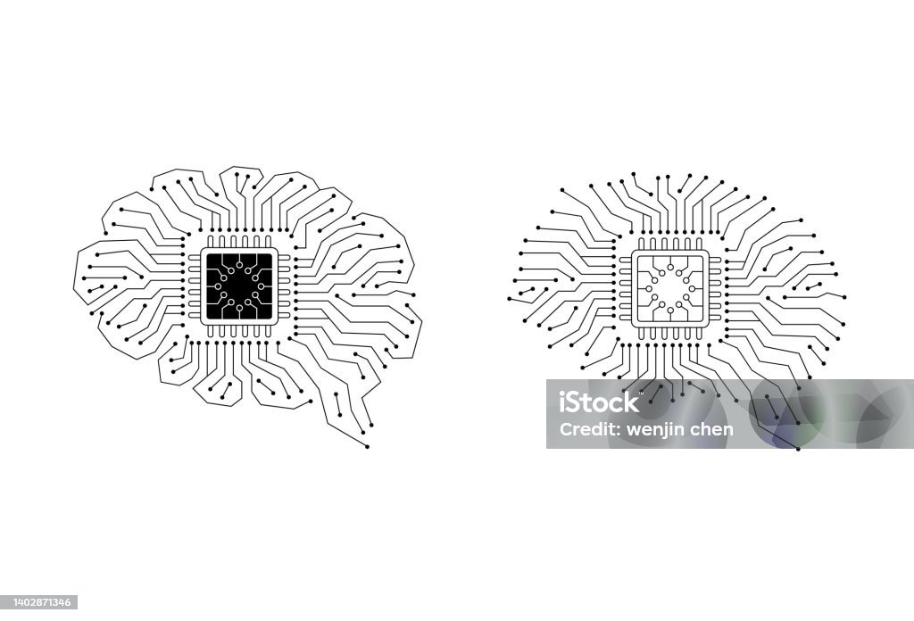 Brain Chip Stock Illustration - Download Image Now - Technology, Vector ...