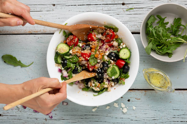 istock ingredients of vegetable salad with quinoa 1402874181