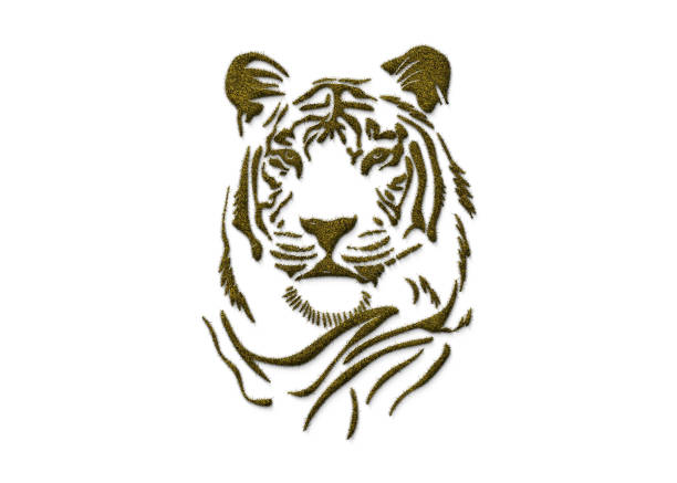 Black-white Tiger print Fur texture, carpet animal skin background, black and white theme color, look smooth, fluffy and soft, fashion clothes textile concept. Design by using photoshop brush.