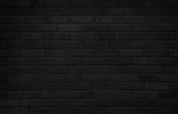 patrón de fondo de textura de pared de ladrillo oscuro abstracto, textura de superficie de ladrillo de pared. ladrillo pintado de color negro interior antiguo rejilla de hormigón limpio desigual, decoración de fondo de diseño de casa u oficina. - block paint design old fashioned fotografías e imágenes de stock