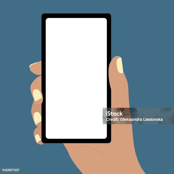 Phone In Hand Vector Hand With Phone High Quality Vector Illustration Stock Illustration ...