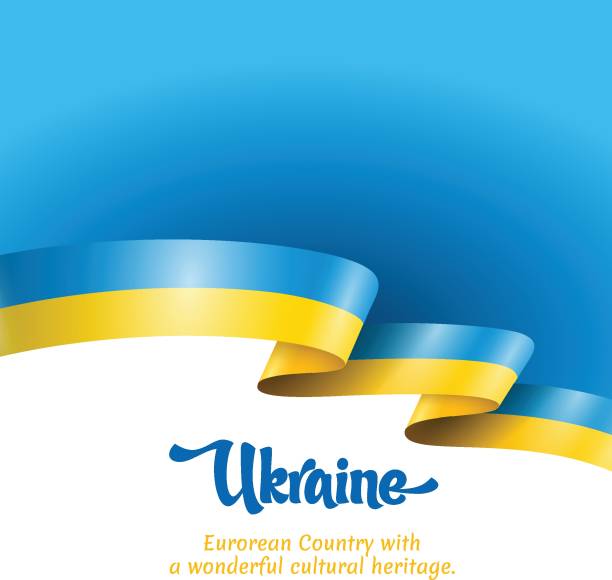 ukraine_ribbon - banner ribbon sash flag stock illustrations