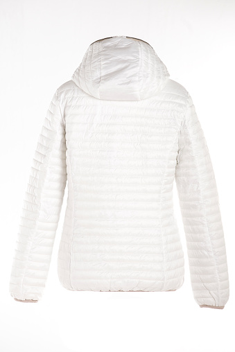 Women jacket in a hood isolated on a white background. Windbreaker jacket. Casual style.