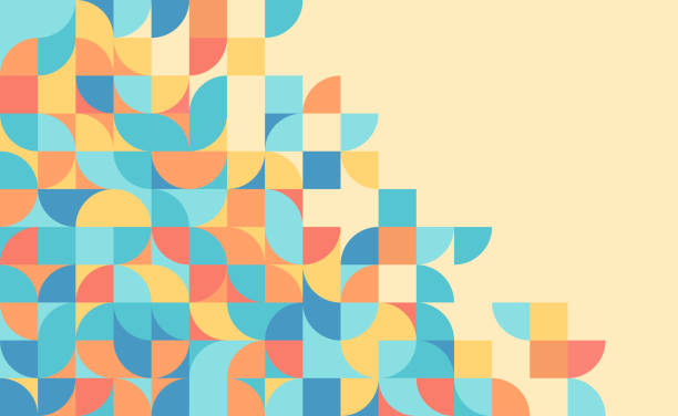 Abstract Shapes Landing Page Background Abstract shapes landing page background design. geometric shape stock illustrations