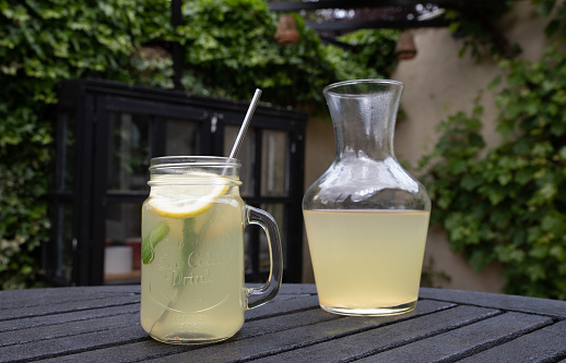 The tasty homemade summer lemonade