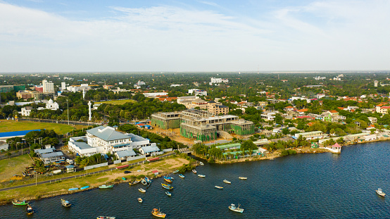 Top view of Jaffna is the northernmost city in the tropical island of Sri Lanka .