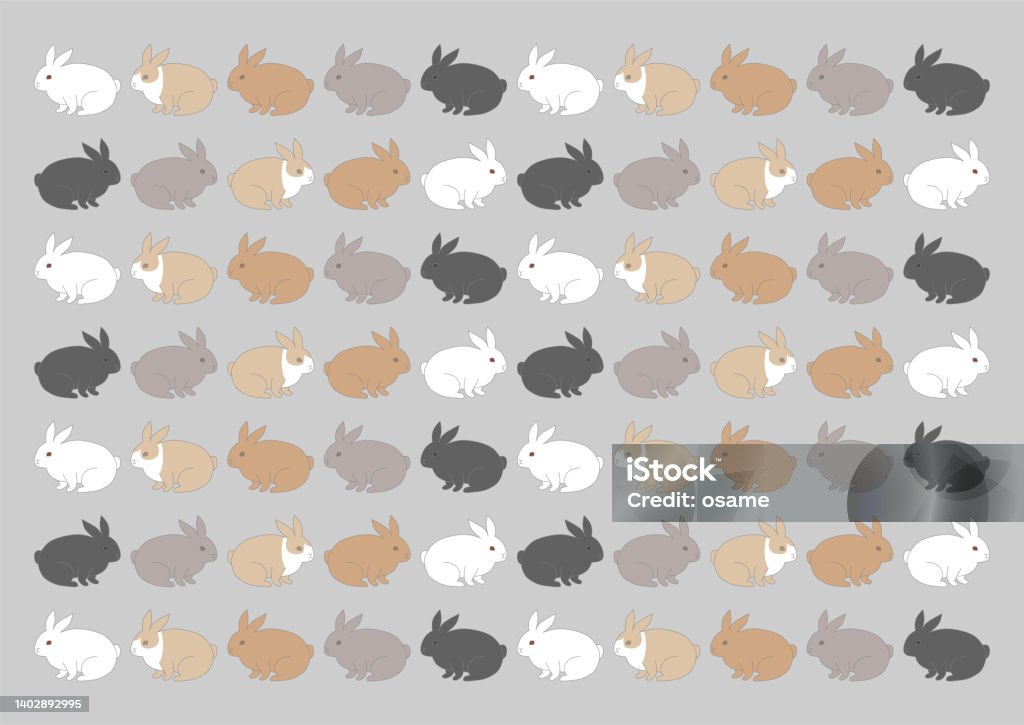 Rabbit Pattern Vector Illustration Colorful Design Stock Illustration ...