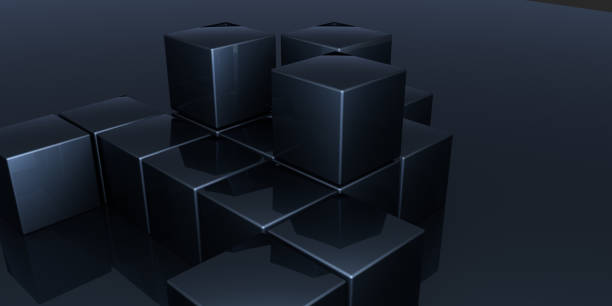 istock 3D abstract background with neon lights. neon tunnel  .space CUBES construction . .3d illustration 1402893183