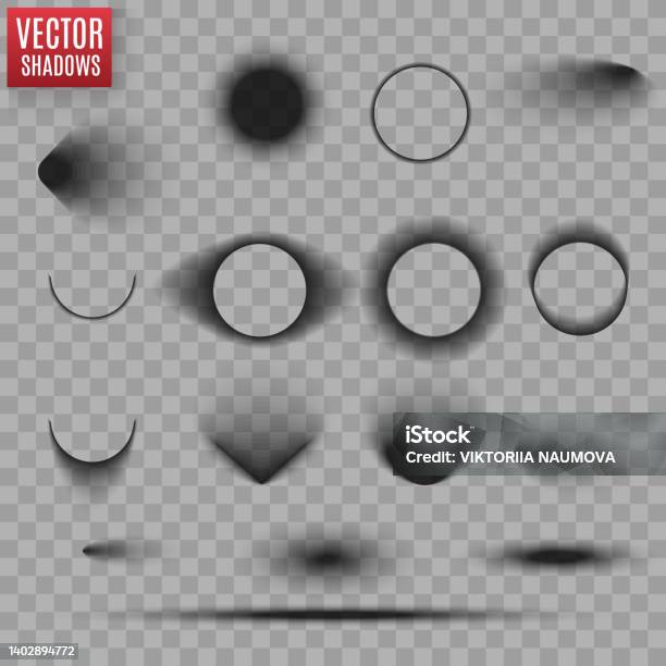 One Shadow Vector Vector Shadows Isolated Transparent Shadow Realistic Illustration Page ...