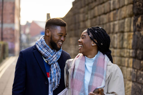 istock Cheerful Couple Smiling and Laughing 1402895950