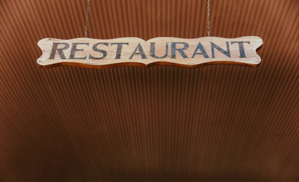 istock sign with the word for restaurant 1402897946