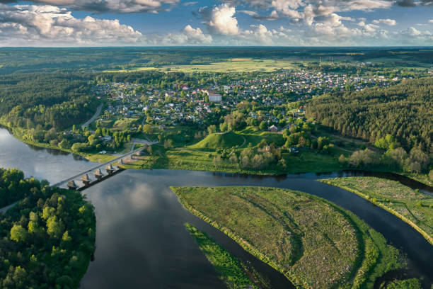istock Merkine mound and Merkine town 1402900164