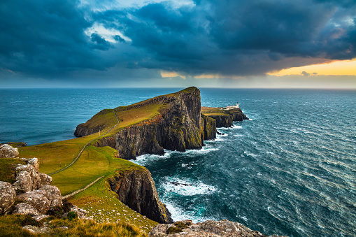 panorama of dramatic landscape in Ireland