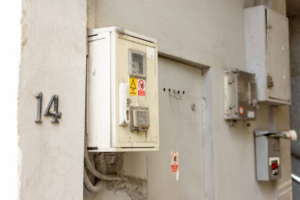 istock Gas meter at the exterior wall 1402901829