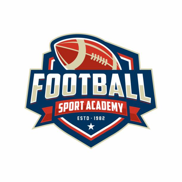 american football sports icon - logo stock illustrations