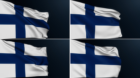 Finland flag waving