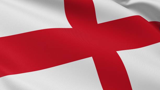 angleterre drapeau saint george’s cross symbole anglais - english flag st george flag flying photos et images de collection