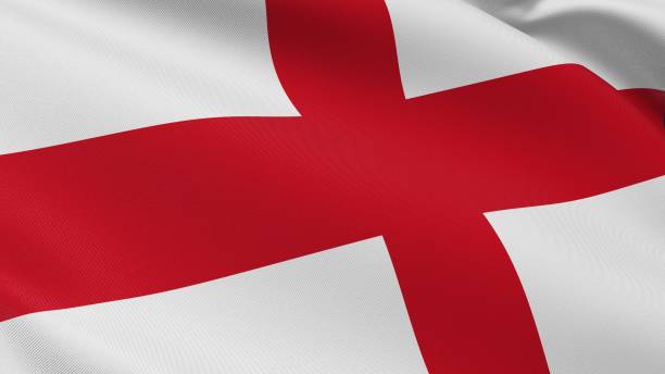 england flag saint george's cross english symbol stock photo