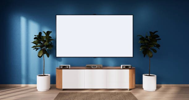 istock Shelf  Cabinet minimalist, Modern japanese blue room. 3d rendering