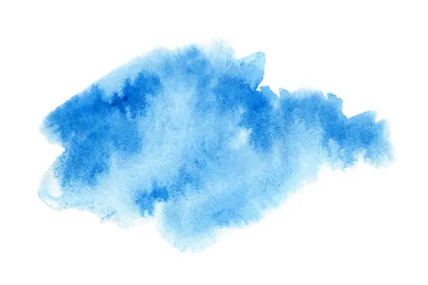 Vector illustration of Blue watercolor shape