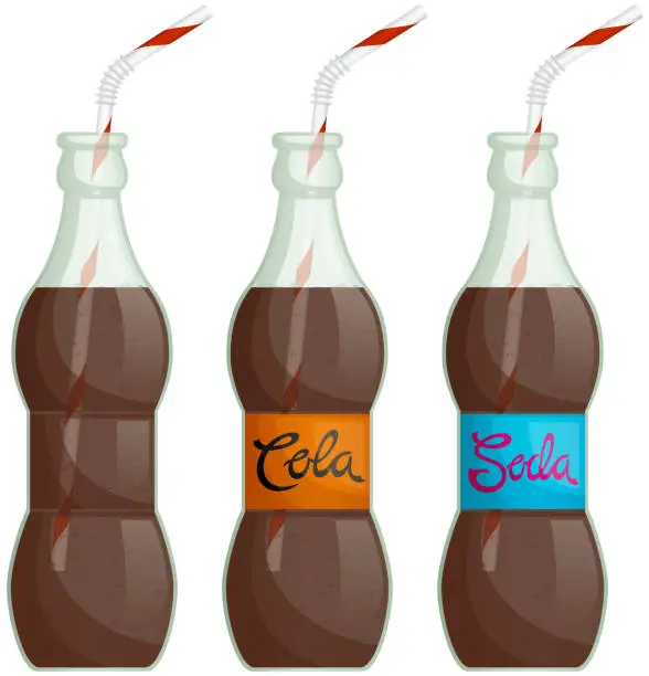 Vector illustration of Soda Bottles